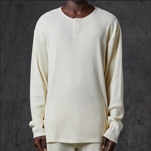 Essentials Beige Thermal Henley Shirt XXL